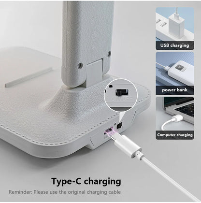 Eye Protection Table Lamp LED Rechargeable Dimmable Wireless Folding Desk Lamp Night Light For Children Study Reading Room Decor