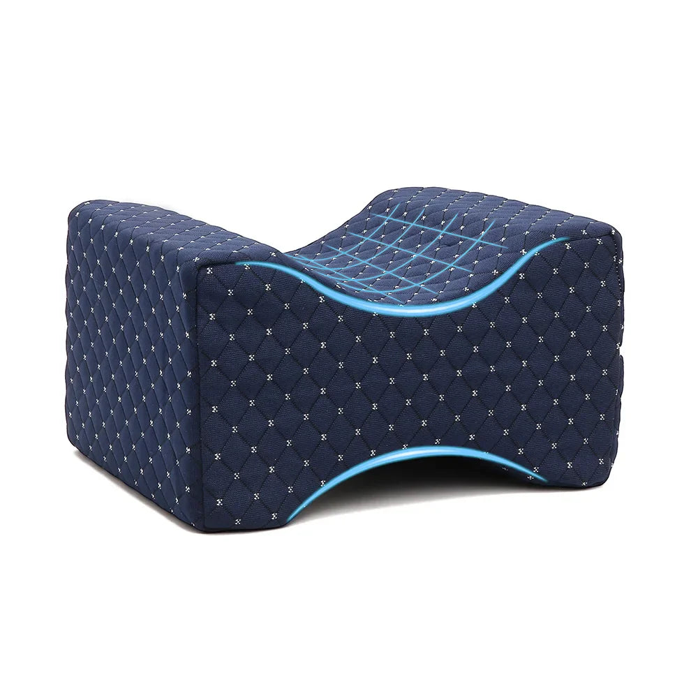 Leg pillow,side pillow,Memory foam knee pillow with side sleeping belt,Leg knee pillow with removable and washable cover