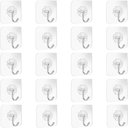30 Pcs Hooks Transparent Strong Self Adhesive Door Wall Hangers Hooks Suction Heavy Load Rack Cup Sucker For Kitchen Bathroom