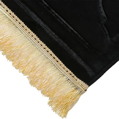 Thick Prayer Rug Prayer Mat with Tassels Islamic Turkish Irregular Anti-Slip Praying Rug Carpet Thick Soft Flannel