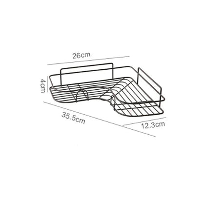 Toilet Storage Rack Bathroom Shelf No-Drill Corner Shelf Shower Wall Mounted Shelf Bracket Bathroom Accessory Organizer Shampoo