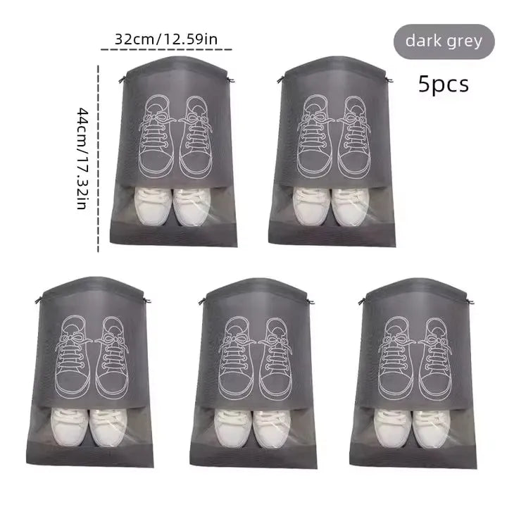 5/10pcs Non Woven Shoe Bag Storage Bag, Shoe Storage Drawstring Drawstring, Shoe Storage Bag, Dust-proof