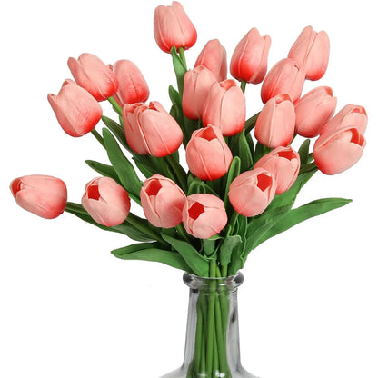 10PCS Artificial Flower Real Touch Tulip Scrapbooking Vase for Home Decor Wedding Garden Rose Arch Garland  Mother's Day Bouquet