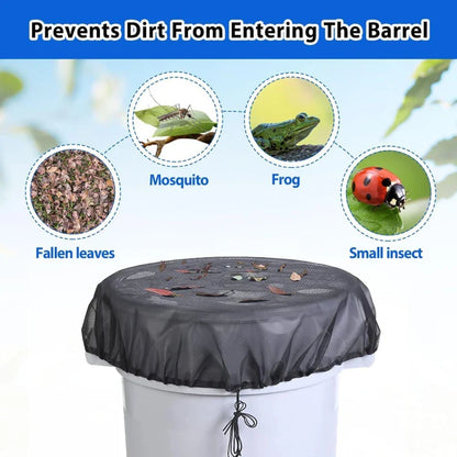 2/1pcs Mesh Cover Netting for Rain Barrels Water Collection Buckets Tank Raindrop Harvesting Tool Anti-Mosquito Water Protection