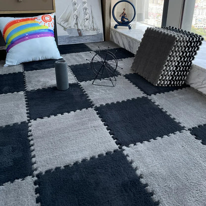 Soft Plush Children's Mat Babe Toys Eva Foam Puzzle Carpet Warm Children Play Mats Interlocking Rugs Infant Carpet 30*30*1cm