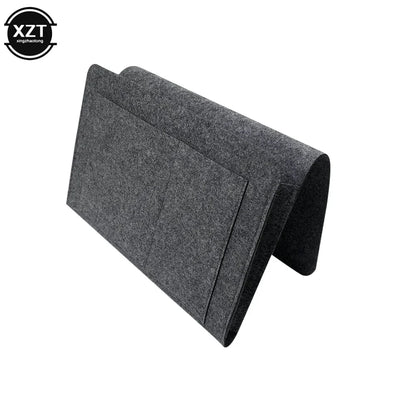 1pc Felt Bedside Storage Organizer Phone Book Magazine Holder Pockets Hanging Storage Bag Baby Tissue Box For Bed Sofa Side Pouc
