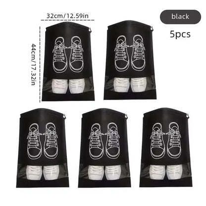 5/10pcs Non Woven Shoe Bag Storage Bag, Shoe Storage Drawstring Drawstring, Shoe Storage Bag, Dust-proof