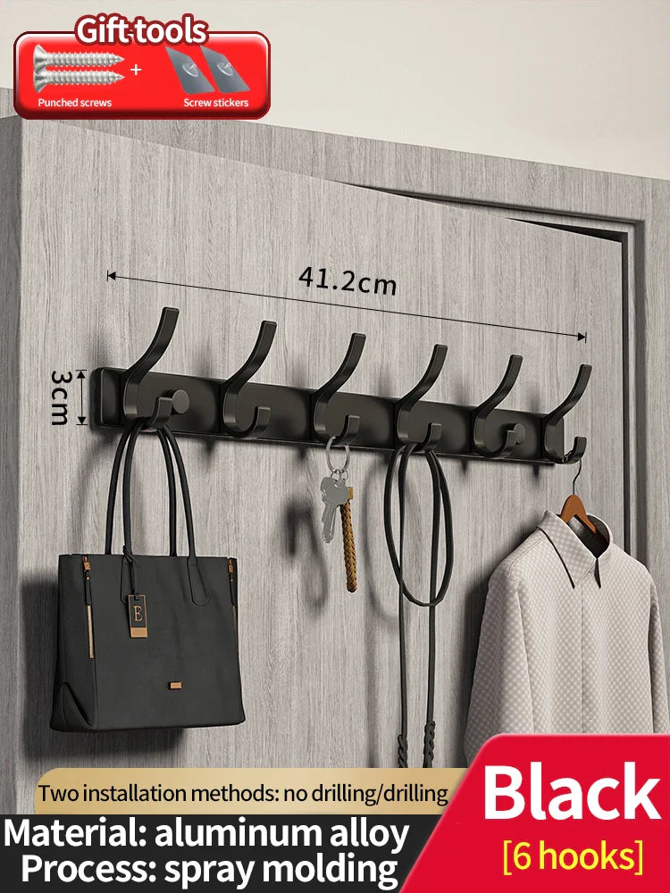 Punch-free Door Behind Hook Storage Wall Hanging Clothes Hanger Coat Hook no drill Hanger Bedroom Organizer Storage Kitchen Acce