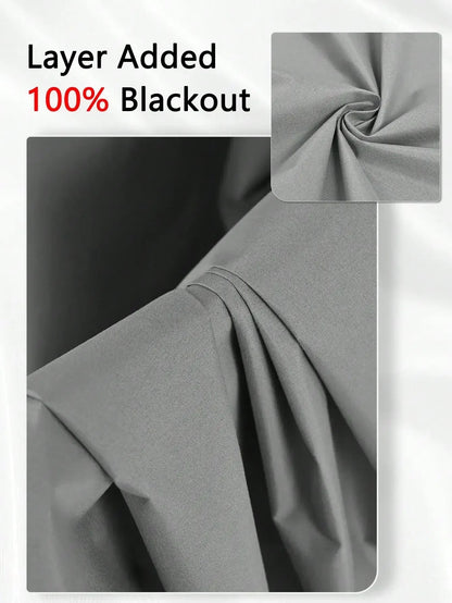 1panel Solid 100% Blackout Curtains with Grommets, Total Privacy Drapes for Bedroom, Living Room, Home Decor,Lightweight Curtain