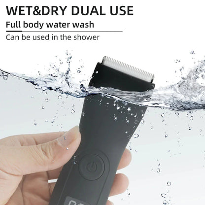 HOMEFISH Mens Body Hair Trimmer for Men Balls Women Lady Shaver Hair Removal Bikini Trimmer Groin & Body Shaver