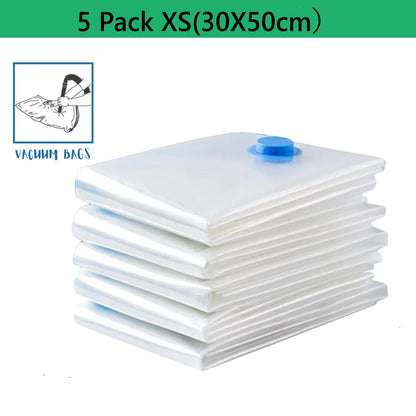 3-5PCS Vacuum Storage Bags, Space Saver Bags  Compression for Comforters and Blankets Clothes Travel Packing Organizer