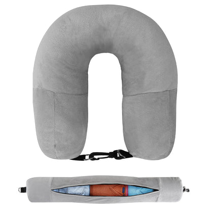 U-Shaped Travel Pillow, Refillable with Clothes And Daily Essentials, Essentials Car And Plane Trips,Travel Essentials