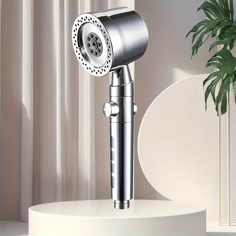 New High Pressure Water Saving Filter Shower Head 5 Modes Handheld Shower Head One Button Stop Bathroom Accessories Set