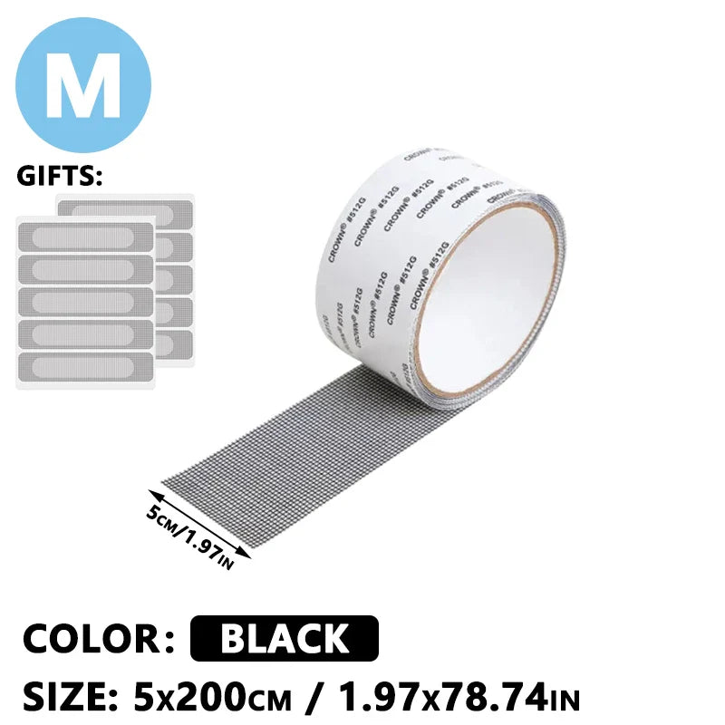 Window Mosquito Net Repair Tape Self Adhesive Window Screen Repair Patch Strong Anti-Insect Fly Mesh Broken Holes Repair