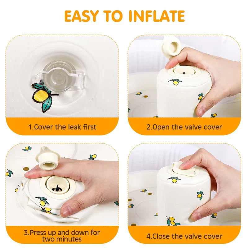 Inflatable Baby Sofa for Babies 3 Months & Up,Children Inflatable Sofa,Baby Seats for Infants, Blow Up with Built in Air Pump