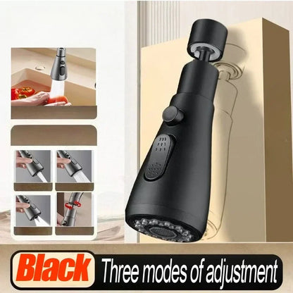 1pc Faucet Extender Metal Alloy,Three Modes,Head Water Saver Home Extended Shower Spray Filter  Faucet Extender  Kitchen