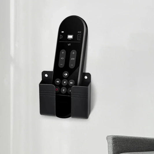 2PCS Wall Mounted Mobile Phone Charging Case Holder with Adhesive Remote Control Base Non Perforated Wall Storage Rack Base