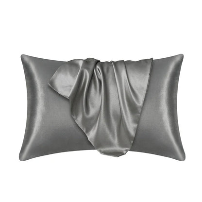 Pillowcase Silk Pillow Cover Silky Satin Hair Beauty Pillow case Comfortable Pillow Case Home Decor wholeStandard/Queen 1PC