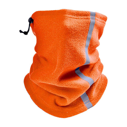 Winter Cycling Motorcycle Bandana Thermal Fleece Warm Buff Neck Scarf Face Cover Reflective Neck Tube Facemask Multi-Functional