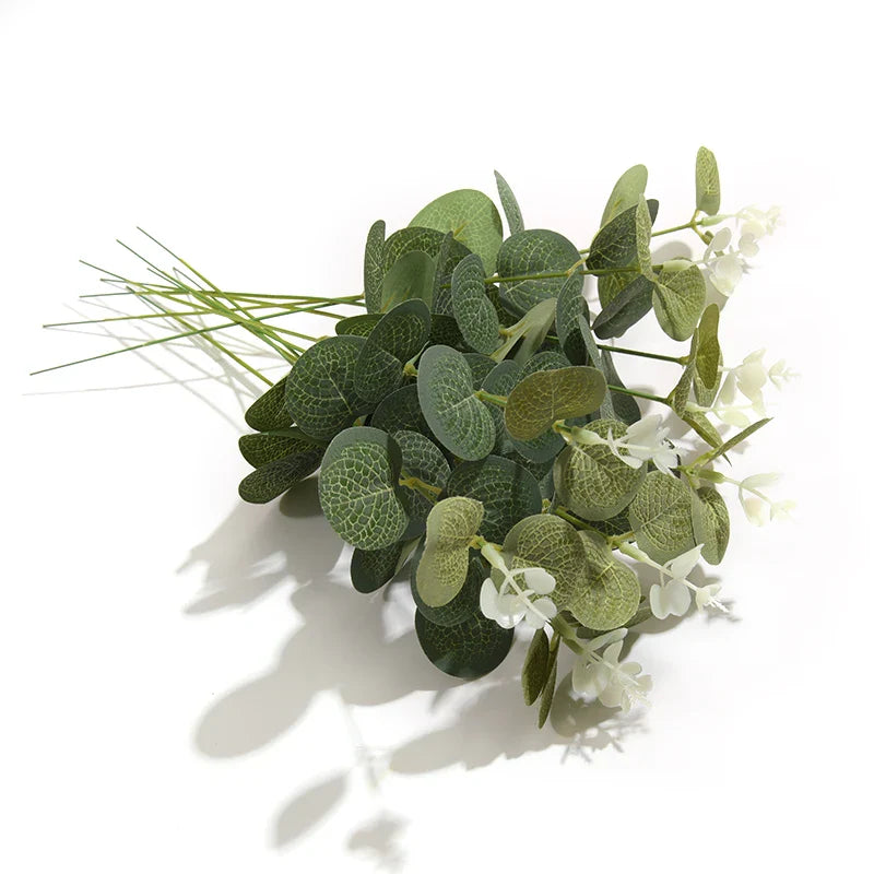 10pcs Artificial Green Turtle Leaf Scattered Tail Leaf Fake Silk Plant For DIY Wedding Birthday Party Home Decor Palm Leave