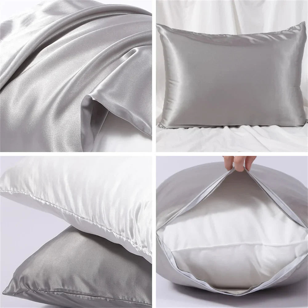 1pc Satin Pillowcase for Skin and Hair, Satin Pillow Cases Set of 1 Soft Breathable Smooth Cooling Pillow Covers for Sleeping