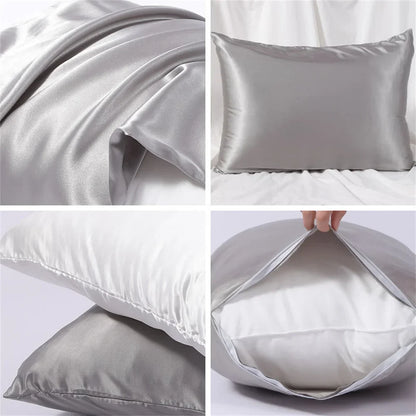 1pc Satin Pillowcase for Skin and Hair, Satin Pillow Cases Set of 1 Soft Breathable Smooth Cooling Pillow Covers for Sleeping