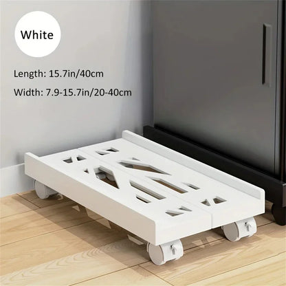 Adjustable Mobile PC Tower Stand with Wheels under Desk CPU Holder Adjustable Stable Mobile Computer Host Stand for Home Office