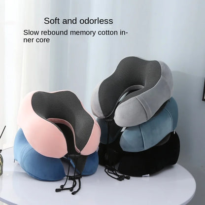 1pc Slow Rebound Travel Pillow,U-shaped Headrest Neck SupportPillow,Nap Pillow Travel Airplane Pillow For Office travel Airplane