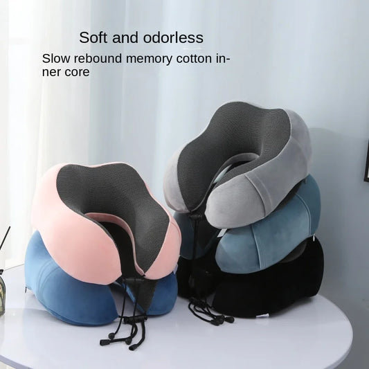 1pc Slow Rebound Travel Pillow,U-shaped Headrest Neck SupportPillow,Nap Pillow Travel Airplane Pillow For Office travel Airplane