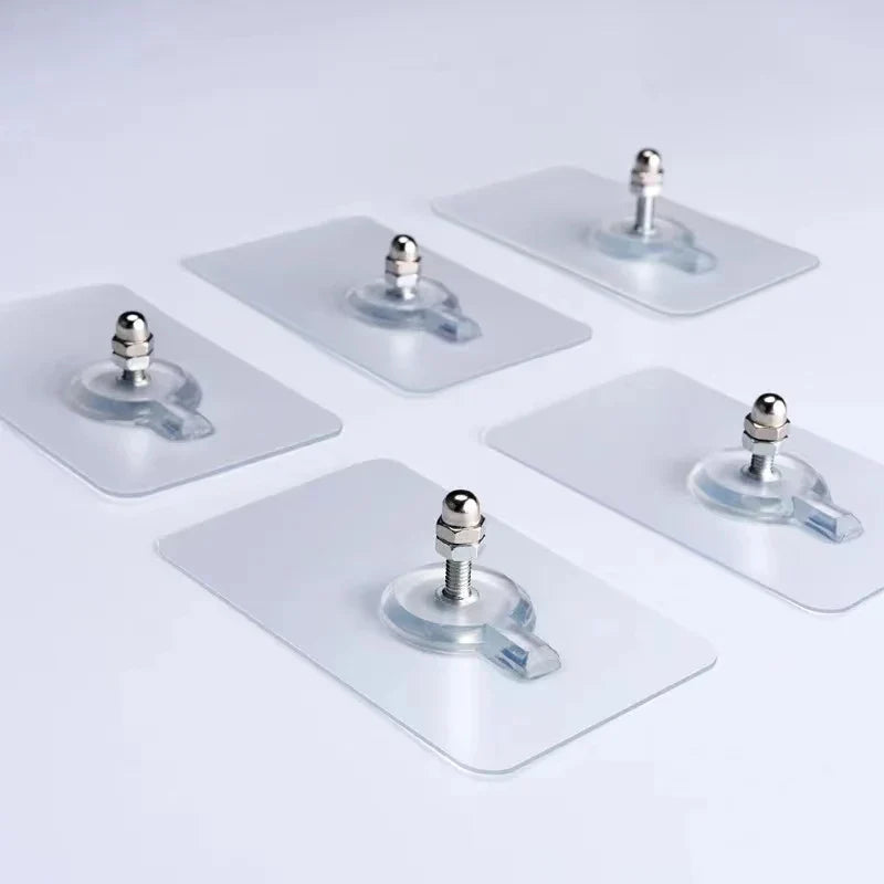 10 Pcs Punch-Free Screw Stickers Wall Picture Non-Marking Hook Invisible Traceless Picture Hanging Kitchen Bathroom Hanger Hook