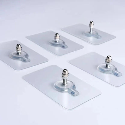 10 Pcs Punch-Free Screw Stickers Wall Picture Non-Marking Hook Invisible Traceless Picture Hanging Kitchen Bathroom Hanger Hook