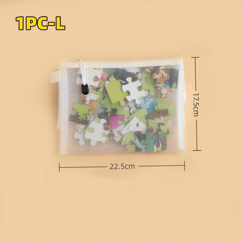 1-30 PCS Mesh Zipper File Bag Waterproof Moisture-proof Zipper Folder Toy Storage Bag Storage Tools Cosmetic Organization Bag