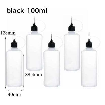 5/10/20/30/50/100ML Resuable Needle Tip Glue Applicator Plastic Bottle for Paper Quilling DIY Scrapbooking Paper Craft Tool