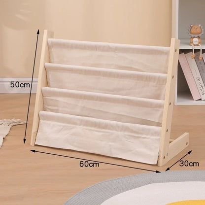 Solid Wood Bookshelf Children's Floor-Standing Bookcase Multi-Layer Storage Storage Bookshelf Model Storage Rack Bookshelf