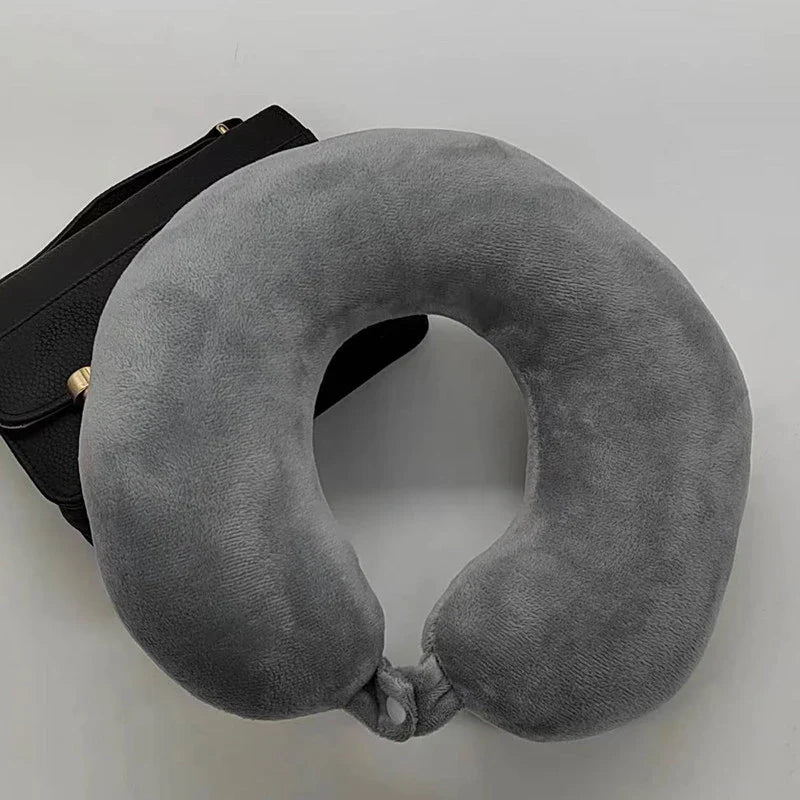 U-Shaped Neck Pillow for Cervical Support Portable Travel Pillow for Sleeping and Car Rides Massage Pillow for Naps PP Cotton U-