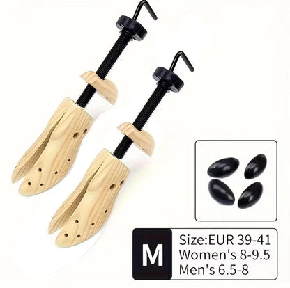 1/2Pc Shoe Stretcher Women and Men's Shoe Widener - Wooden Expander for Wide Feet, Bunions or Calluses Wooden Shoe Stretcher