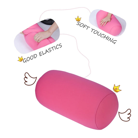 Mini Microbead Back Cushion Roll Throw Pillow Travel Home Sleep Neck Support Comfortable Home Seat Pillow
