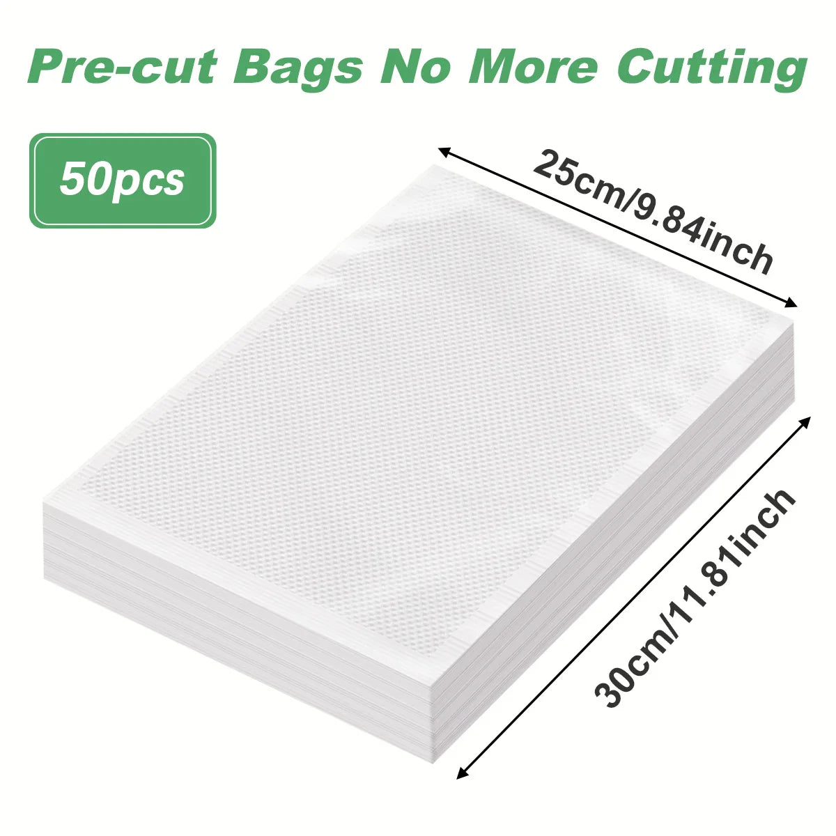 50pcs/Lot Food Vacuum Plastic Sealing Bags Food Preservation Sealed Bag Household Reusable Vacuum Sealer Bag Kitchen Accessories