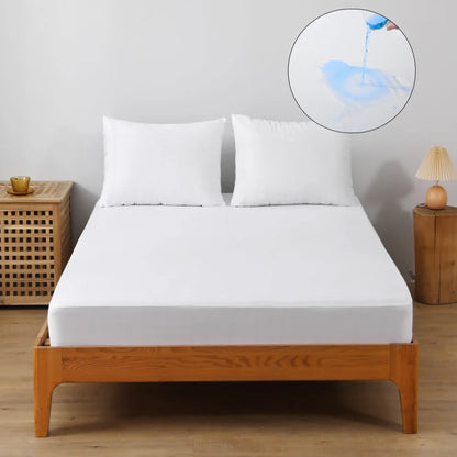 1pc Waterproof Mattress Protector Cover, Ultra-Soft Breathable Knitted Fitted Sheet for Bed, Bedroom Essentials