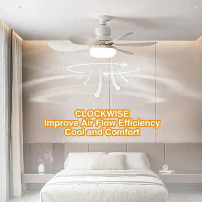 LED 30W Ceiling Fan Light E27 with Remote Control for Dimming Suitable for Living Room Study Household Use 85-265V 선풍기