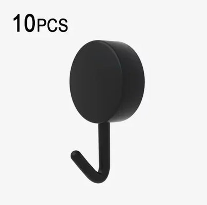 10PCS Self Adhesive Wall Hook Strong Without Drilling Coat Bag Bathroom Door Kitchen Towel Hanger Hooks Home Storage Accessories
