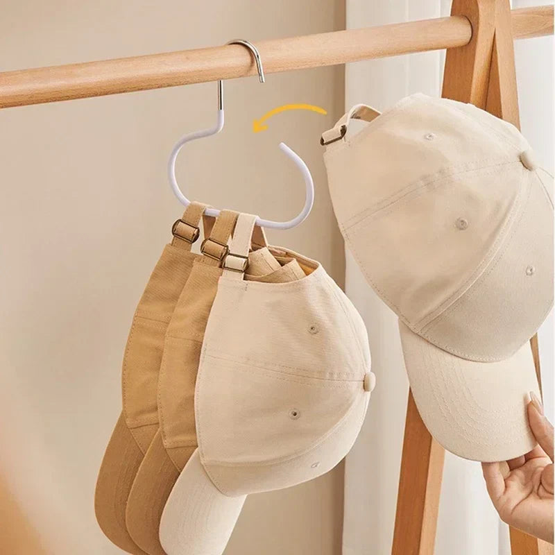 Circle Ring Hat Hanger 8 Hats Display Rack Baseball Cap Organizer Scarf Towel Tie Storage Holder for Closet Bedroom Saving Space