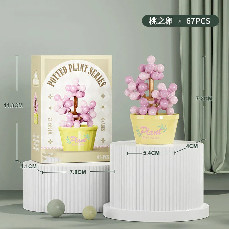 Flower Bouquet Mini Particle Building Blocks Flower Kit 3D DIY Creative Plants Micro Bricks for Home Decor Girl Gift Adults Kids