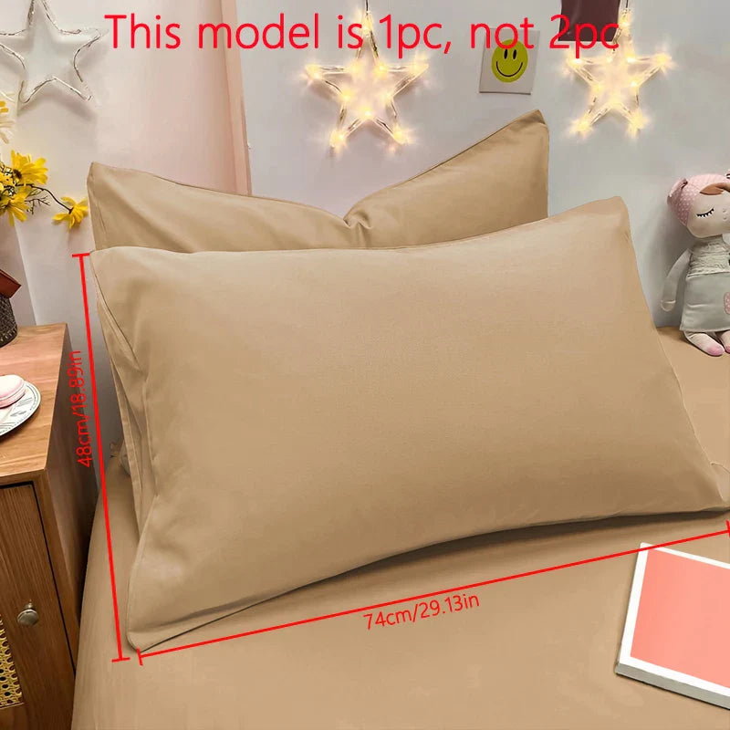 1 Piece Of Matte Solid Color Pillowcase, Bedroom Pocket Sealed Soft Pillowcase, Bedding