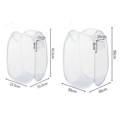 Dirty Clothes Basket Skeleton Ventilated Foldable Easy Storage Portable Large Capacity Clothes Basket