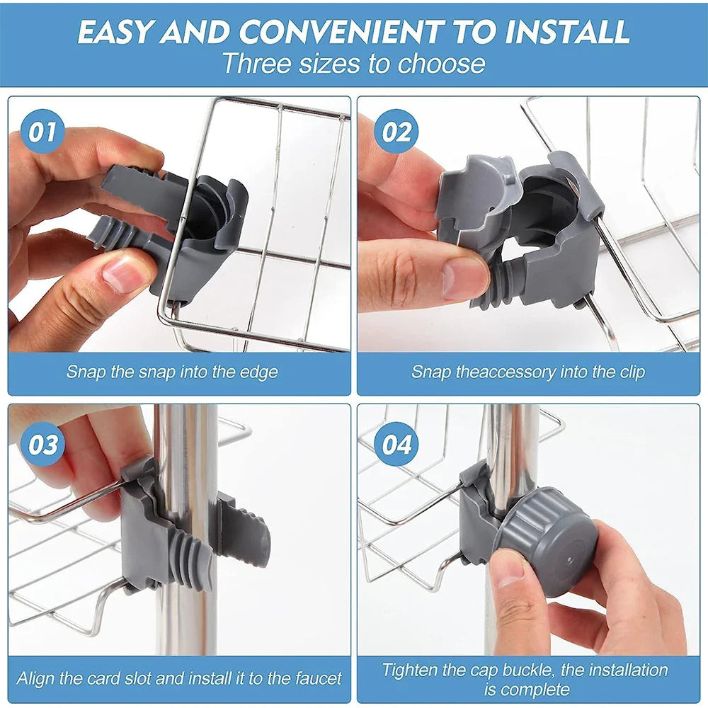 Kitchen Sink Drain Rack Sponge Storage Flexible Faucet Holder Soap Drainer Towel Rack Shelf Organizer Kitchen Accessories