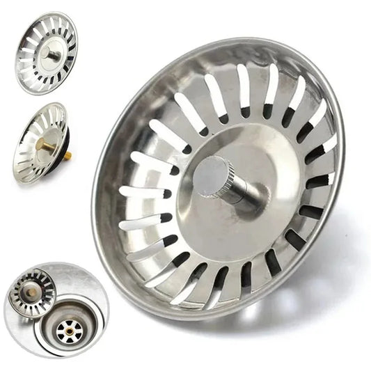 1pc Kitchen Sink Sewer Strainer Basin Drain Stopper Stainless Steel Sink Waste Plug Filter Anti-clog Floor Drain