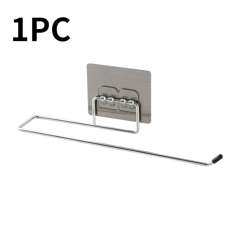 4/1PCS Kitchen Paper Holder Towel Storage Hook Toilet Paper Holder Towel Stand Storage Rack Tissue Holder Bathroom Organizer