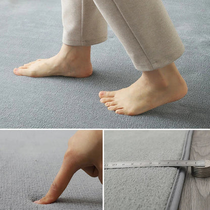 VIKAMA Modern Coral Velvet Carpet Soft Non-Slip Living Room Bedroom Carpet Large Area Children's Play Floor Mat For Home Decor