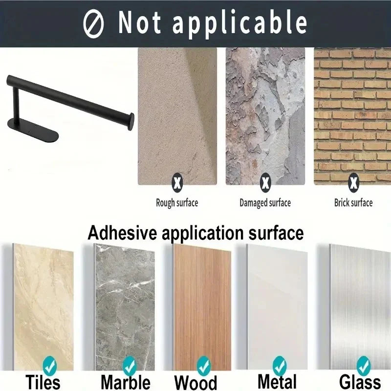 ASelf-Adhesive Paper Towel Holder for Kitchen Cabinet,Bathroom Tissue and Towel Holder,Plastic Wrap and Roll Paper Storage Rack